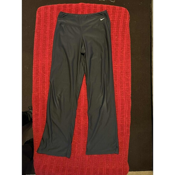 Nike Pants - VTG Y2K Nike Black Active Flare Pant Women S Yoga Workout Wide Skate Baggy 3827